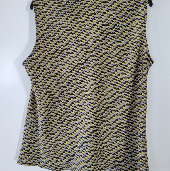 Black Label by Evan-Picone Women's work Patterned sleeveless top sz XL - Picture 9 of 9